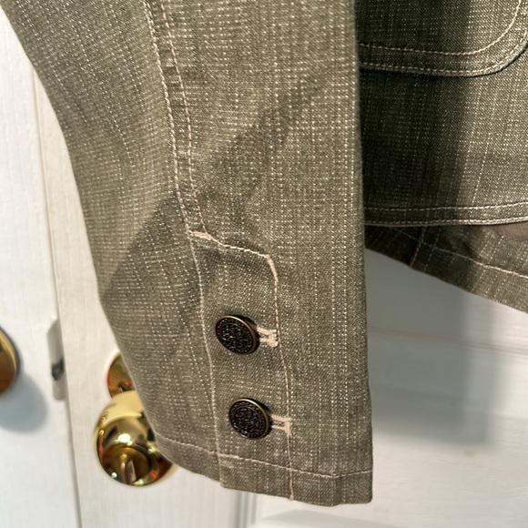 NWT FDJ FRENCH DRESSING DENIM STRETCH JACKET IN LIGHT OLIVE GREEN IN SIZE M - Picture 4 of 7